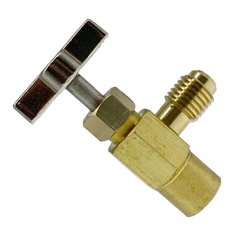 Self Sealing R1234yf A/C Can Tap 1/2" ACME LH 1/4" SAE Male Fit R12 R134a