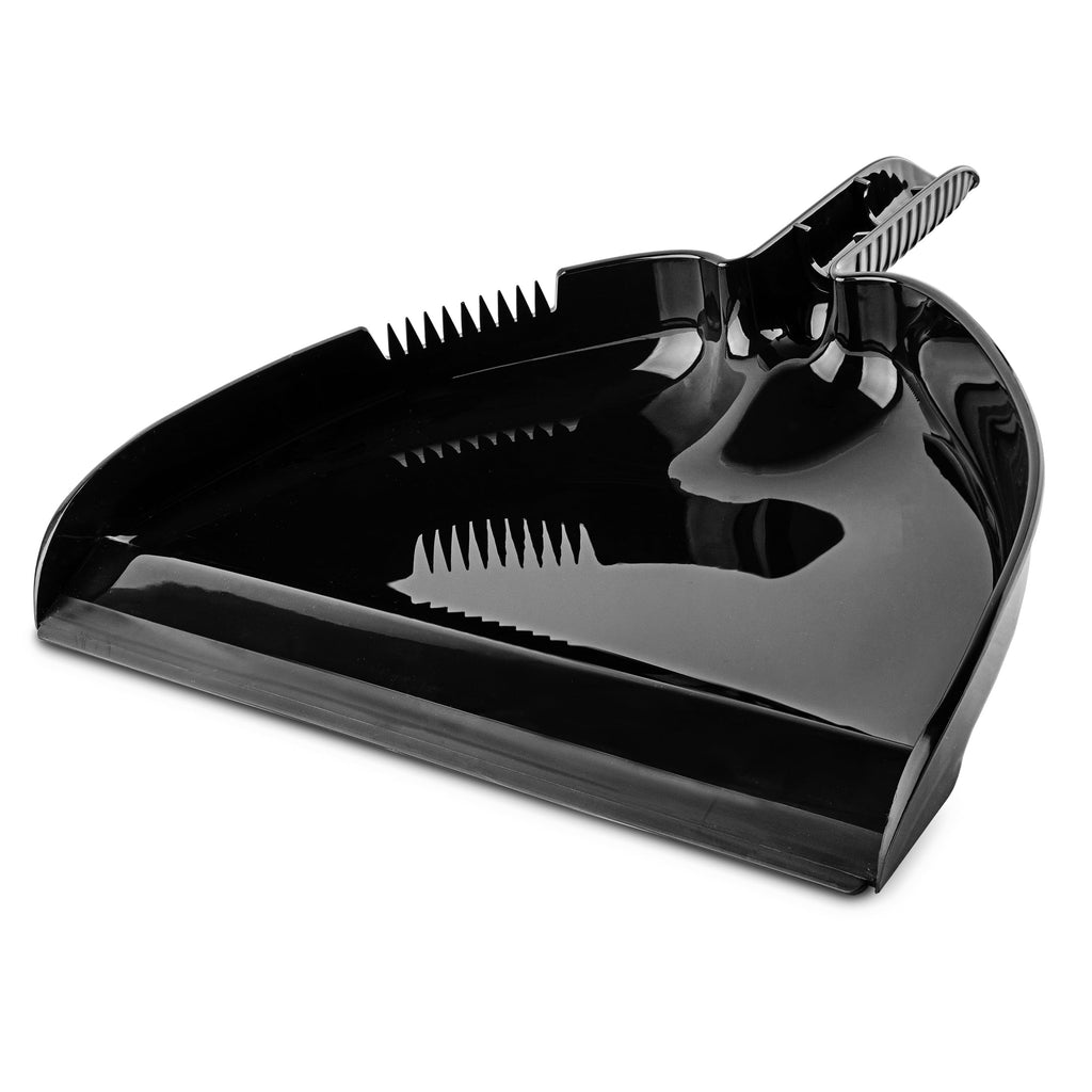 Libman Indoor-Outdoor Angle Broom with Dust Pan, Powder Coated Steel Handle, 905