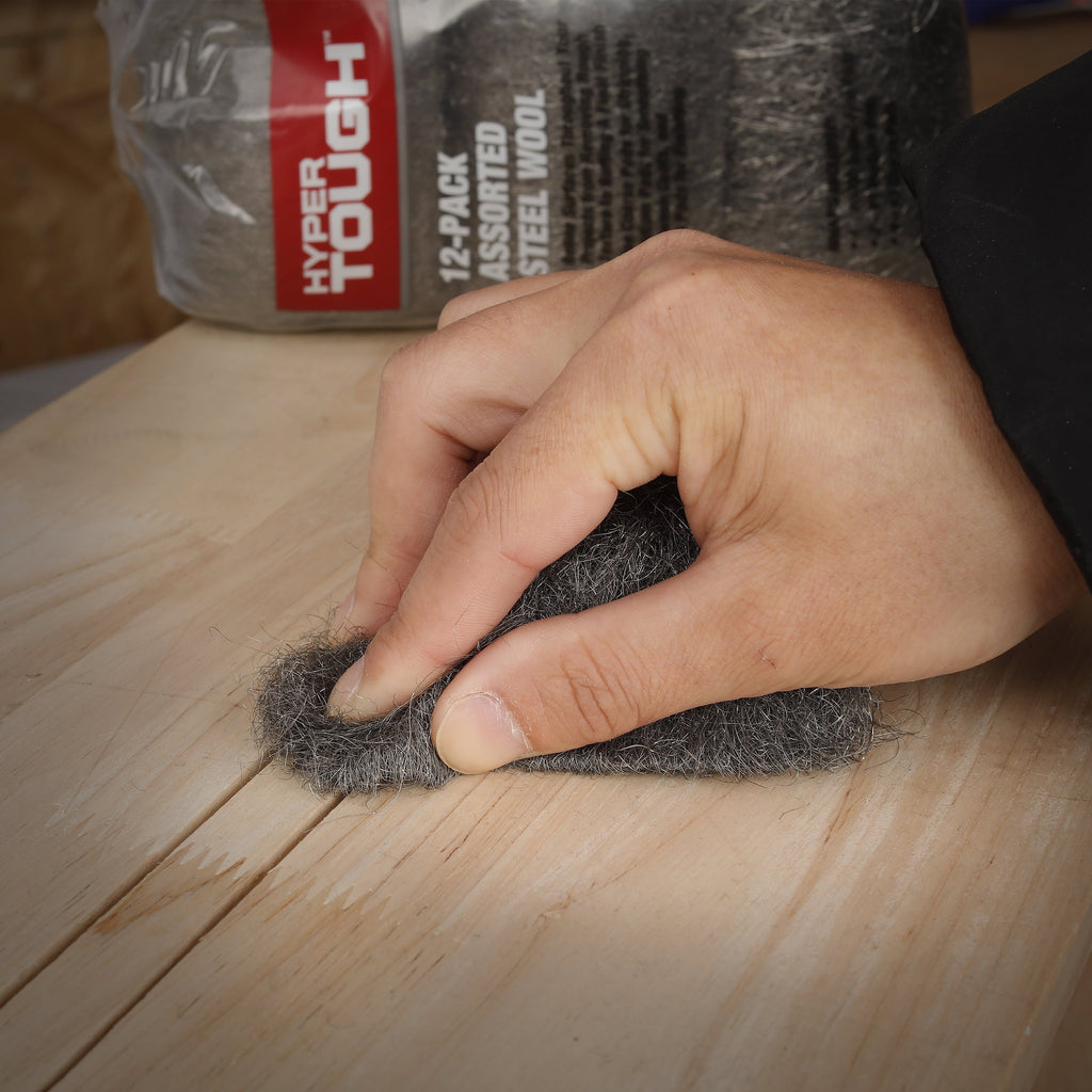 Hyper Tough Multi Grade Assorted Steel Wool Pads, 12-Pack, Model 2148
