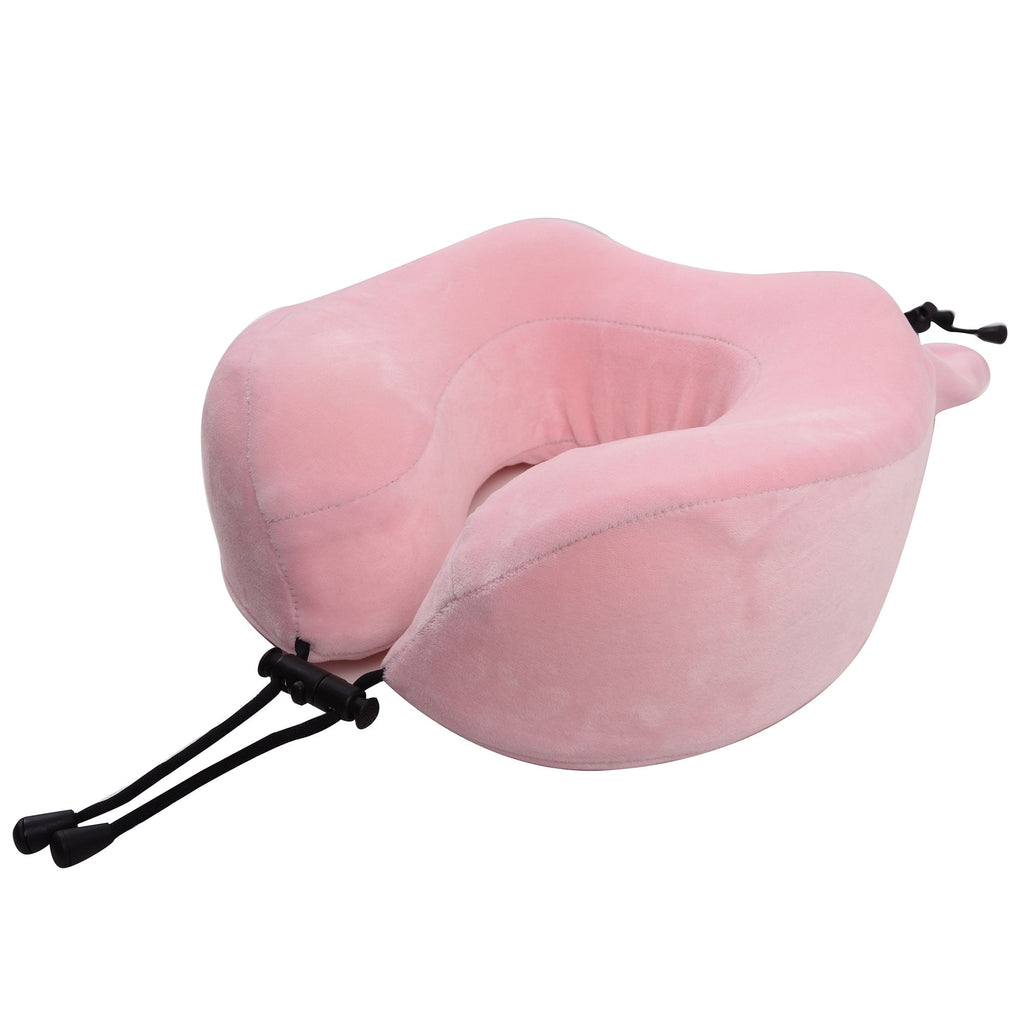 FH Group AFFH1010BABYPINK Comfort 12 in. Memory Foam Travel Neck Pillow 0.86 lb. w. Air Freshener