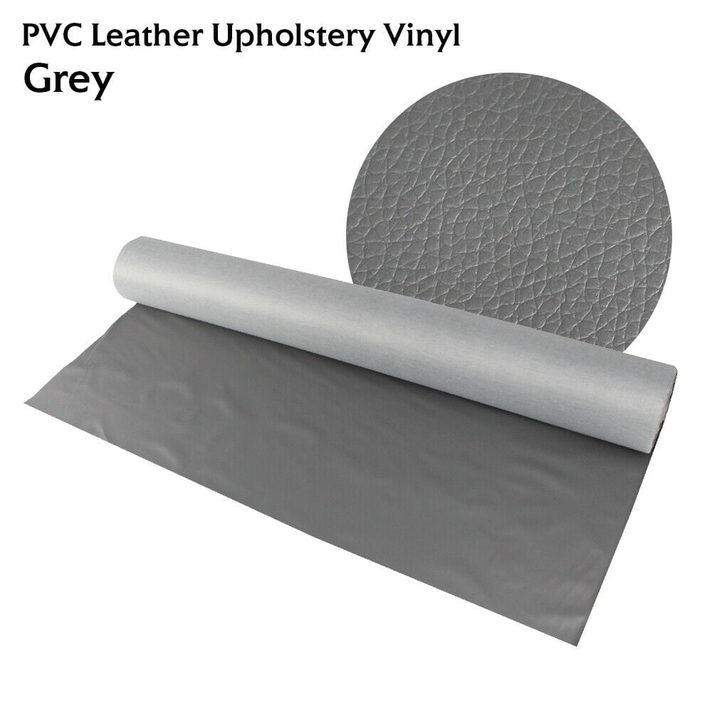 Car &Marine Vinyl Faux Leather Upholstery Black/Gray Repair in/Patch Up Seat Shole Shedding 54"Width