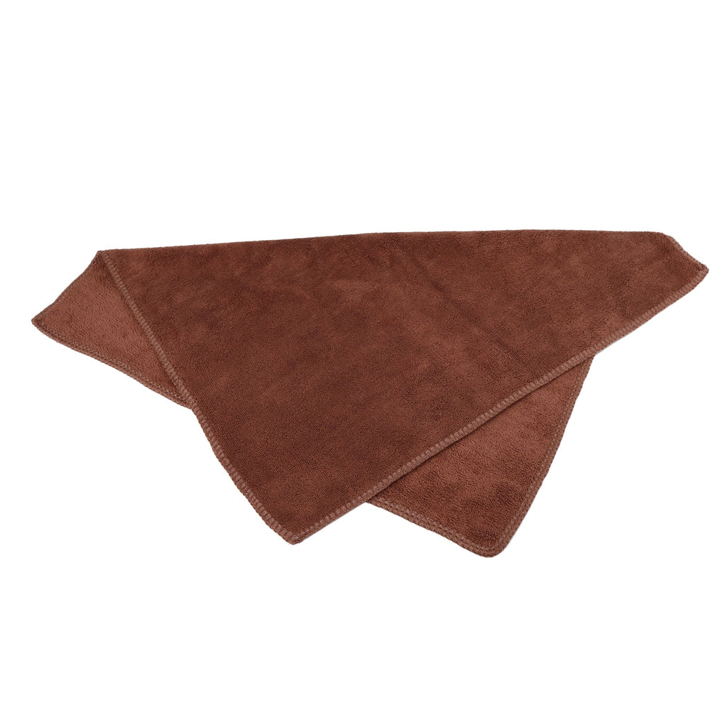 3pcs 400gsm Brown Microfiber Cleaning Cloth Absorbent Car Washing Towel 40 x 40cm