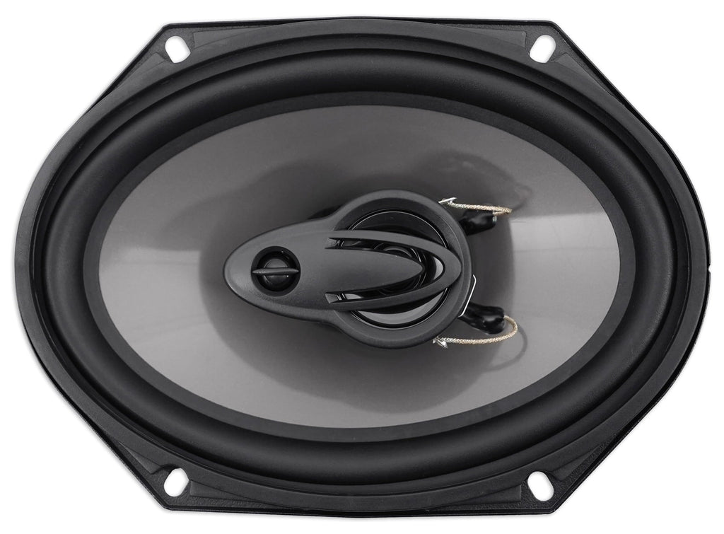 (4) Rockville RV68.3A 6x8" Car Speakers+Amplifier+Powered Hidden Spare Tire Sub