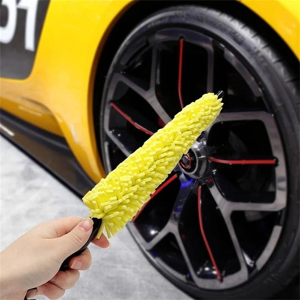 Clearance UEGEQU Wheel Cleaner Brush Car Detailing Kit Universal Cleaning Accessory for Tire, Wheel, Rim Yellow