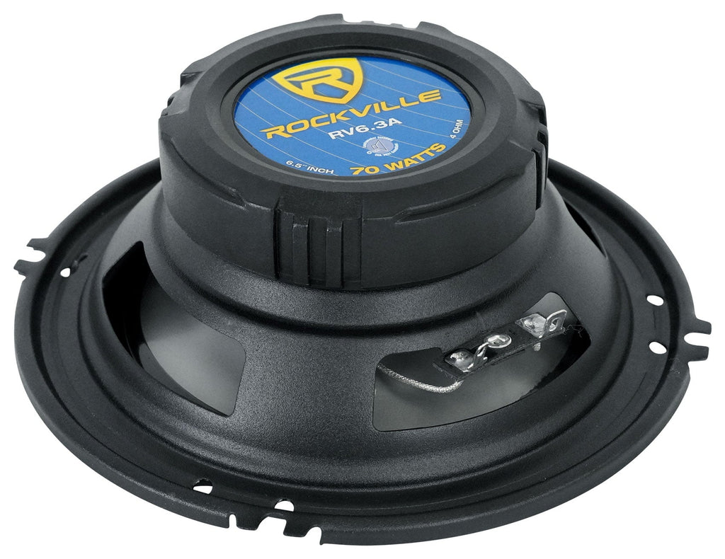 Pair Rockville RV65.2C 6.5" Component Speakers+6.5" Coaxial+4-Ch Amplifier+Wires