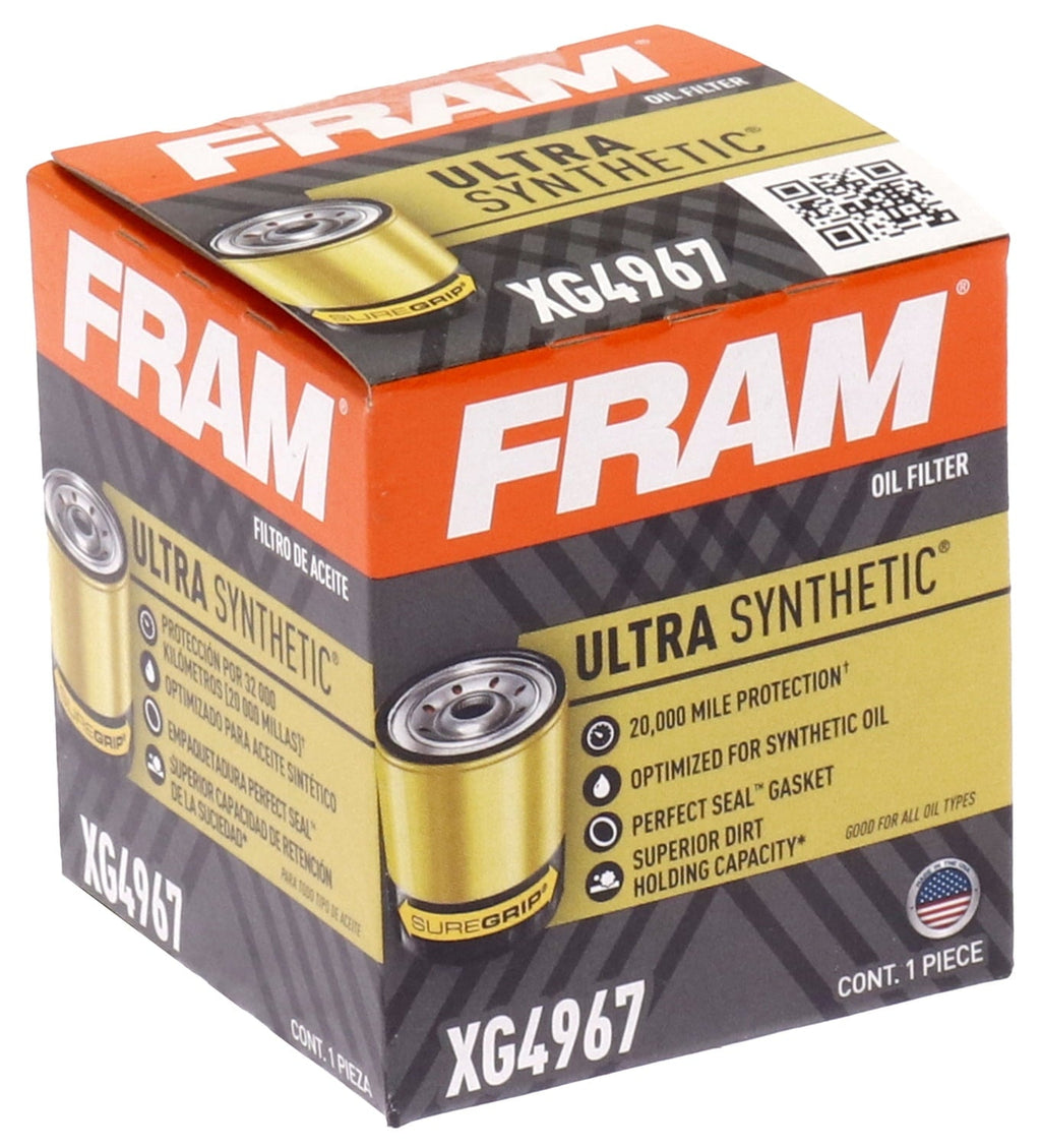 FRAM Ultra Synthetic Oil Filter, XG4967 Fits select: 2018-2023 TOYOTA RAV4, 2018-2023 TOYOTA CAMRY