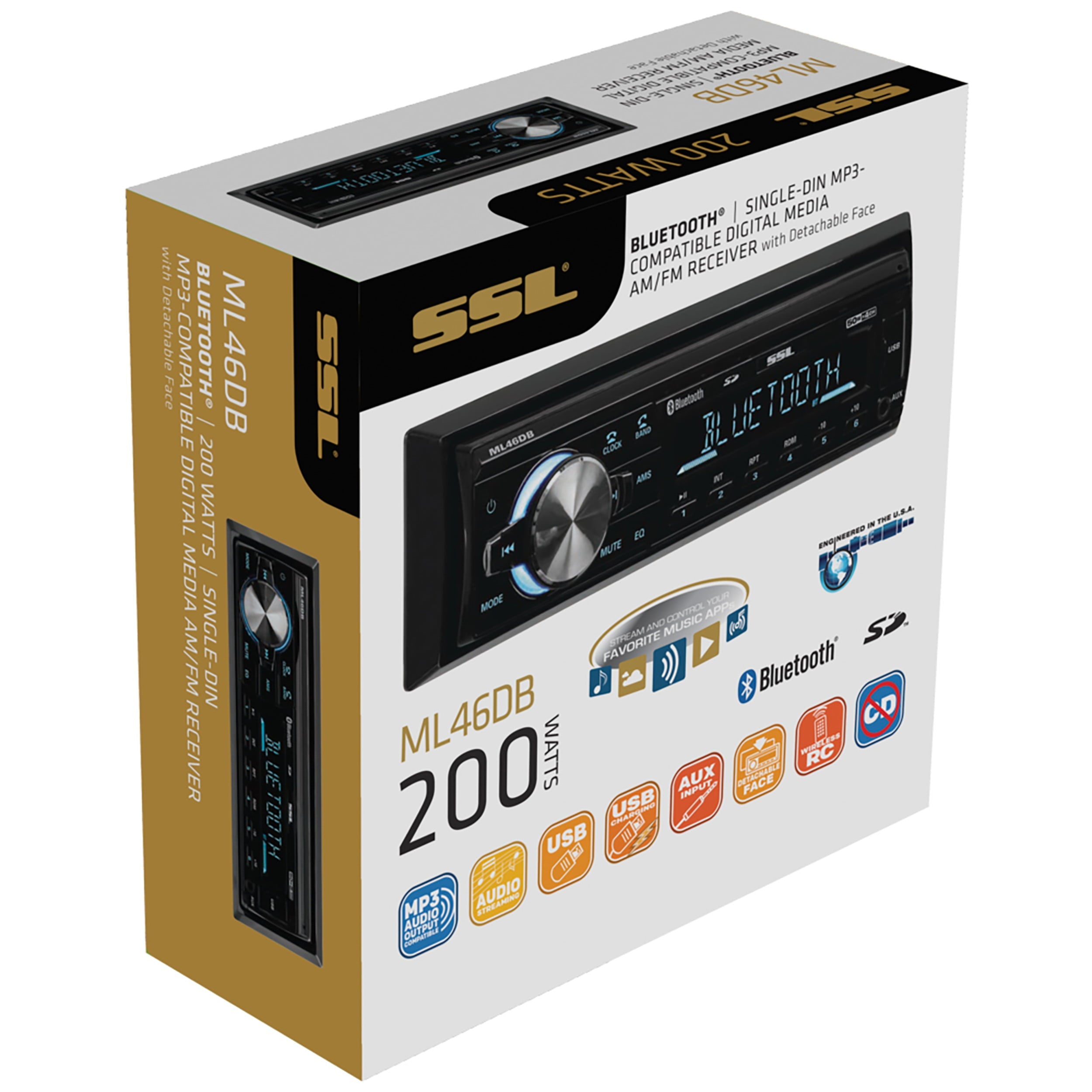 Sound Storm ML46DB Single Din Bluetooth Audio and Calling Car Stereo System