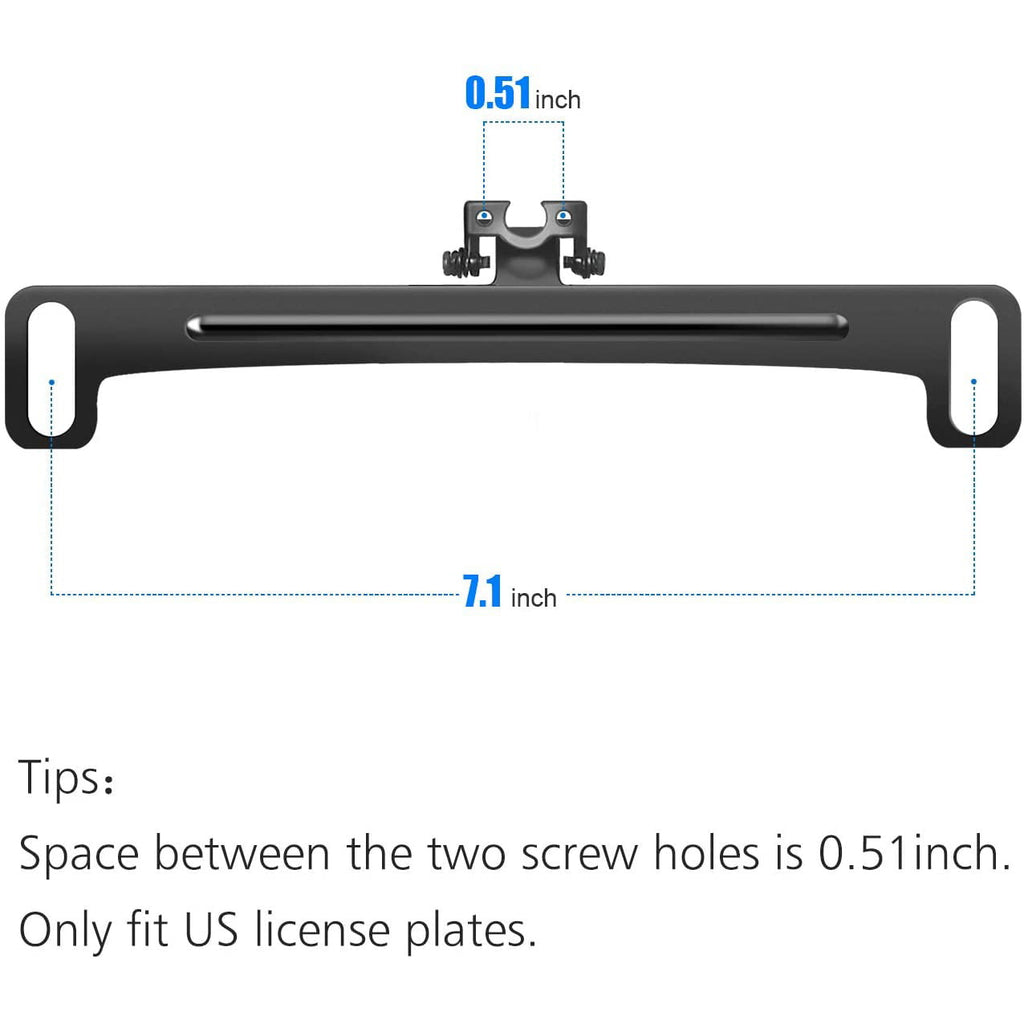 Growment Universal Car Rear View Camera License Plate Bracket Kit Accessories, Only Holder for Backup Camera Reverse Camera