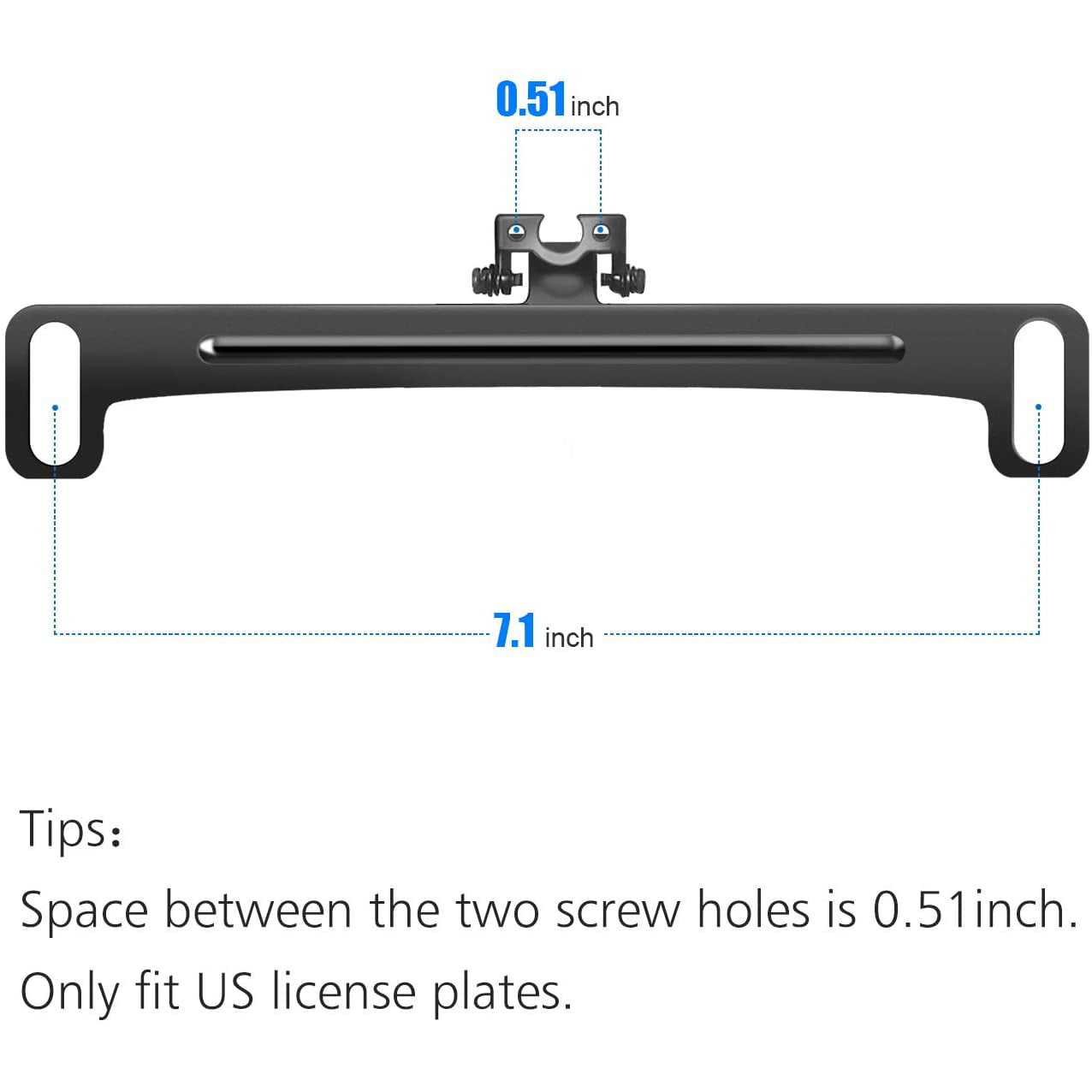 Growment Universal Car Rear View Camera License Plate Bracket Kit Accessories, Only Holder for Backup Camera Reverse Camera