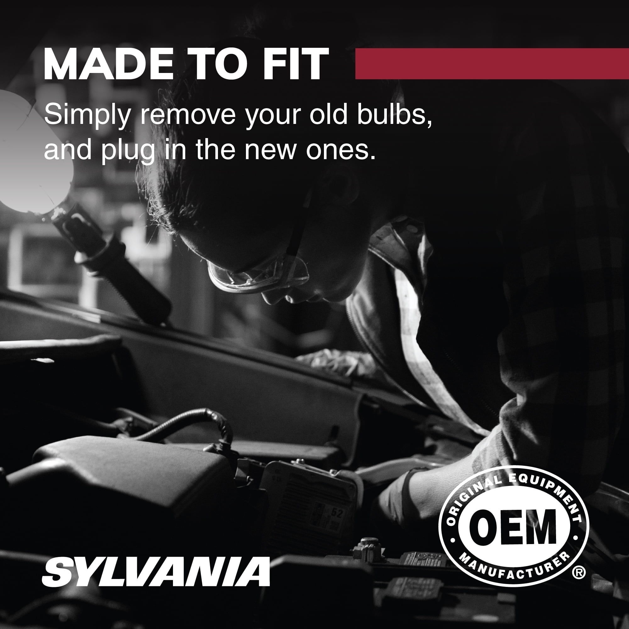 Sylvania 7443 Long Life Automotive Mini Bulb, Pack of 2.