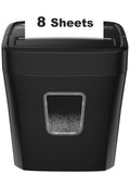 8-Sheet Cross Cut Paper Shredder for Home Office Use