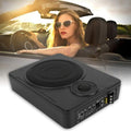 8'' Under-Seat Active Car Subwoofer Audio Speaker Bass Amp Sub Box Slim 600W Subwoofer Sub Audio Amplifier 600W