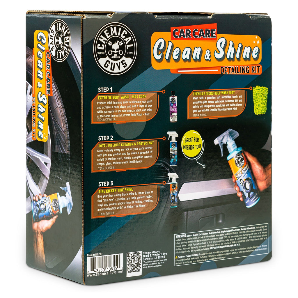 Chemical Guys Car Care Clean & Shine Detailing Kit (4 Items)