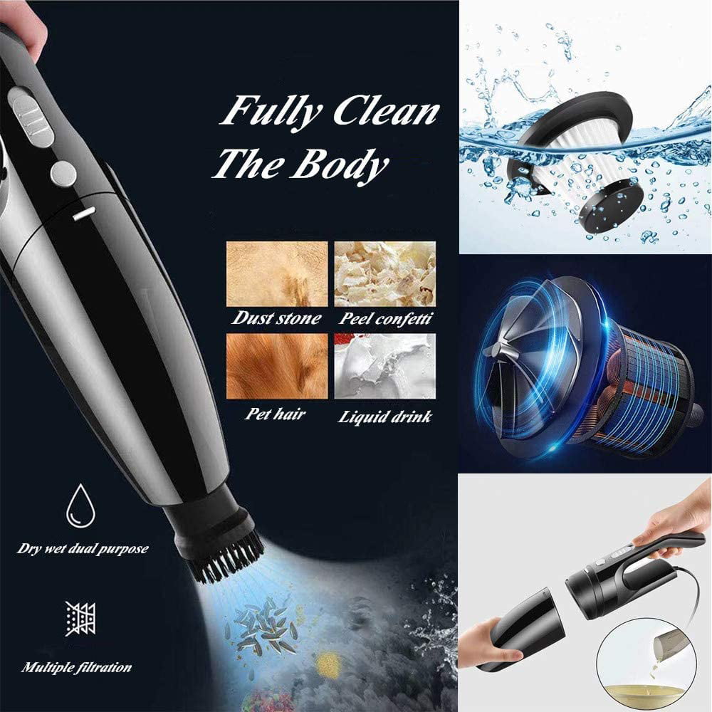 YILAIRIOU Car Cleaning Kit-Car Interior Detailing Kit High Power Handheld Vacuum-Supplies Built for the Perfect Car Wash Kit with Microfiber Sponge and Towels Tire Brush