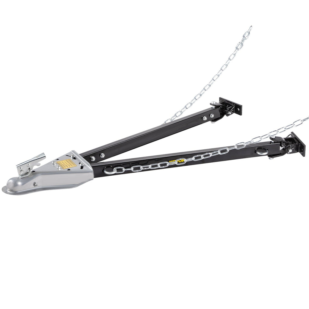 BENTISM Adjustable Tow Bar Bumper Mount Tow Bar 5000lbs Fit 2'' Ball w/ Chains