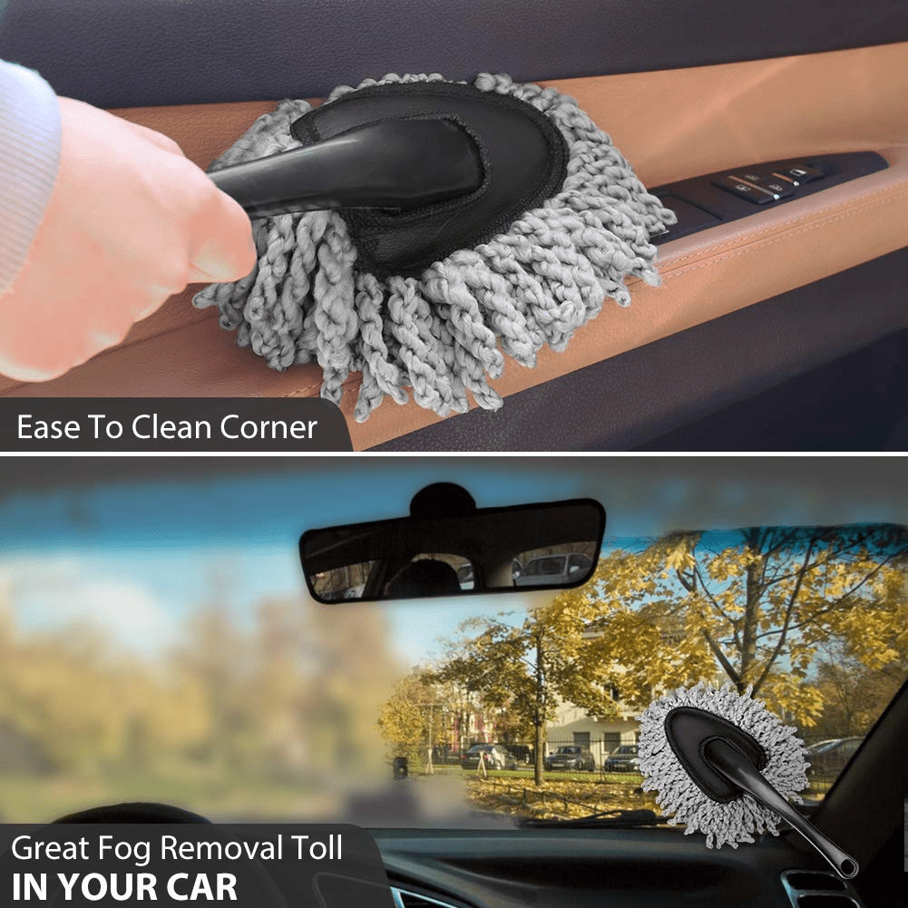 Multi-Functional Microfiber Car Duster Interior & Exterior Dash Dust Cleaner, Cleaning Detail Brush Dusting Washing Tool Kit for Car Home Kitchen Computer California Cleaning Products