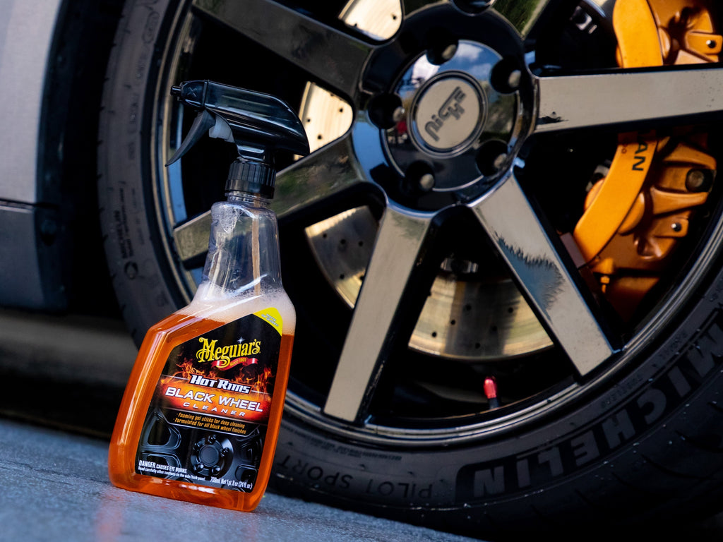 Meguiar's Hot Rims Black Wheel Cleaner, Best Cleaner for Matte Black Wheels, G230524, 24 oz
