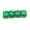 4pcs Dice Shape Car Truck Wheel Tire Air Valve Stem Cover Dust Cap