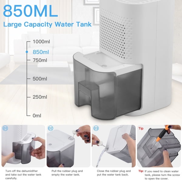 Wobythan Home Dehumidifier Portable Moisture Absorber Air Dryer for Basement Bathroom Wardrobe