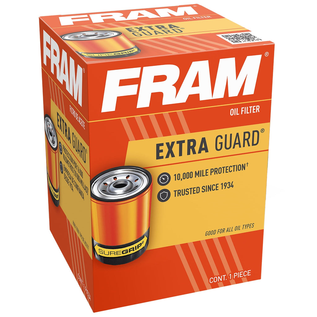 FRAM Extra Guard Oil Filter, PH10060, 10K mile Replacement Oil Filter Fits select: 2013-2023 RAM 1500, 2018 CHEVROLET EQUINOX