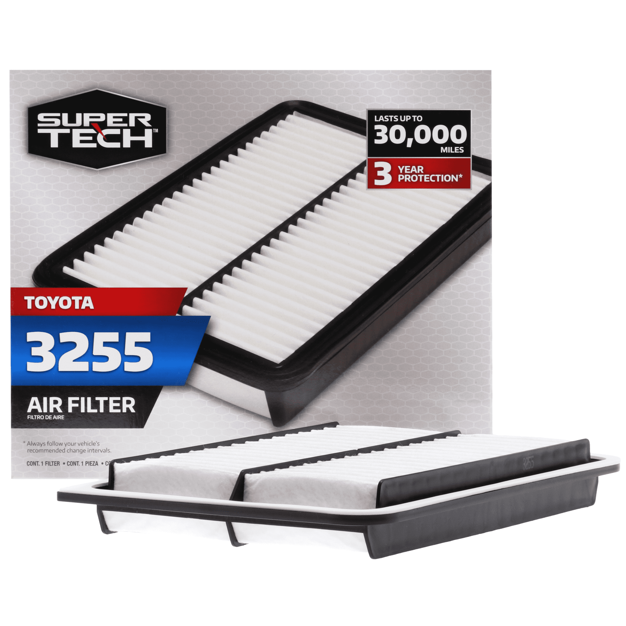 Super Tech 3255 Engine Air Filter, Replacement for Select Toyota Vehicles