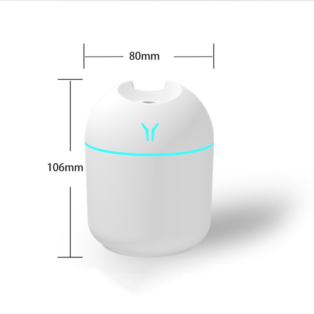 Alloet LED Light Air Humidifier Portable Supplies Fragrance Diffuser for Home (White)