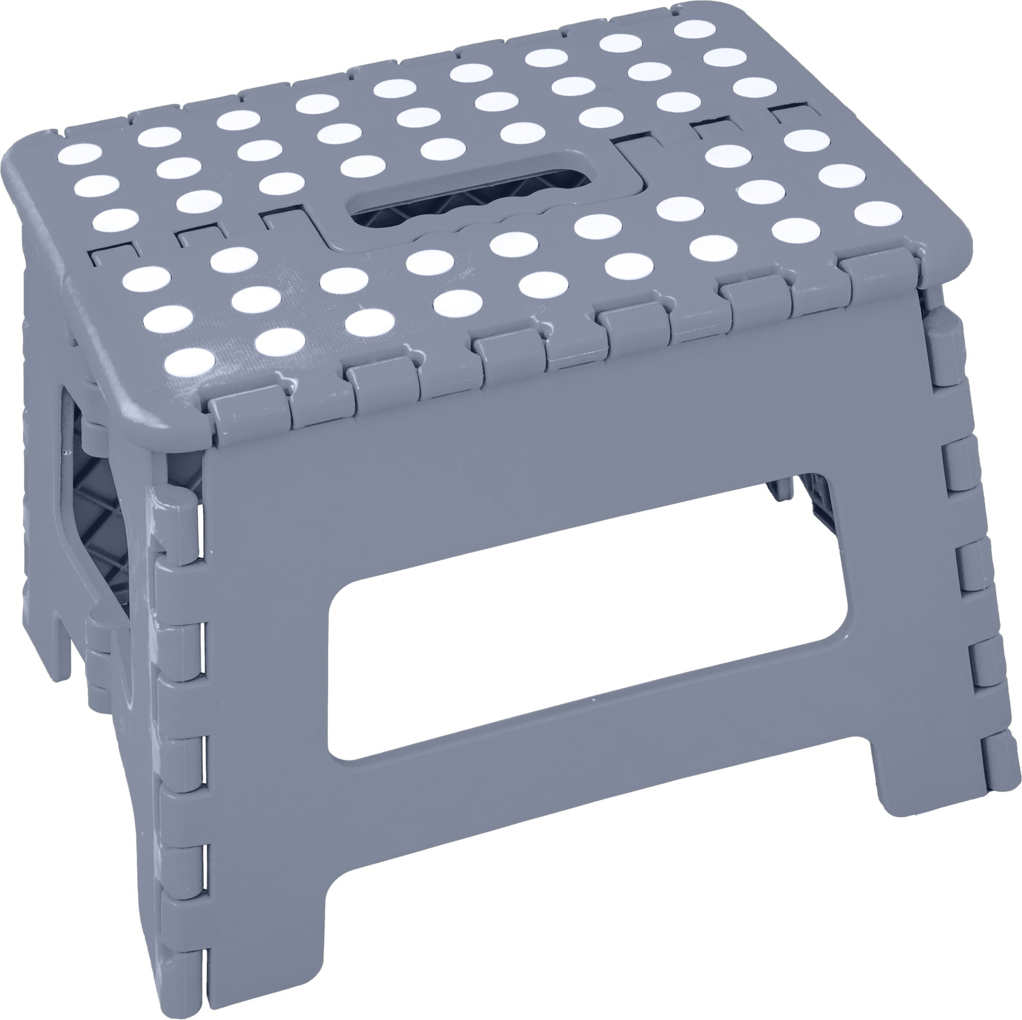 Home Folding Step Stool For Kids Adults 9" Heavy Duty Plastic Stool W/ Handle by Lexi Home