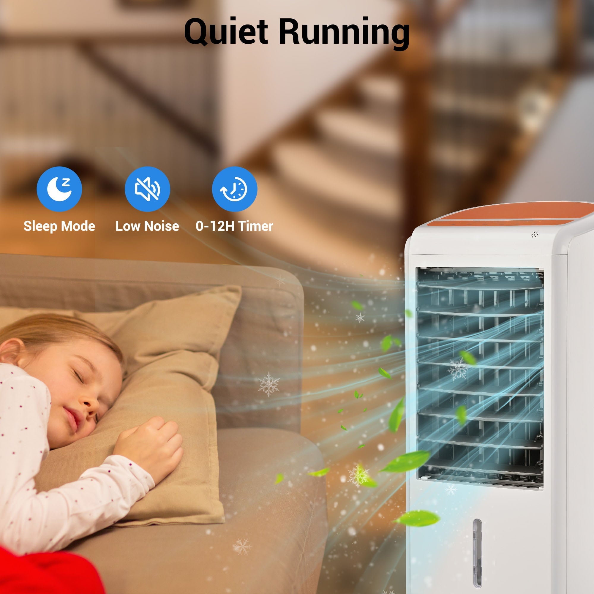Yescom 3-in-1 Portable Evaporative Air Cooler 110V Fan w/ Humidifier & Remote Control for Bedroom RV