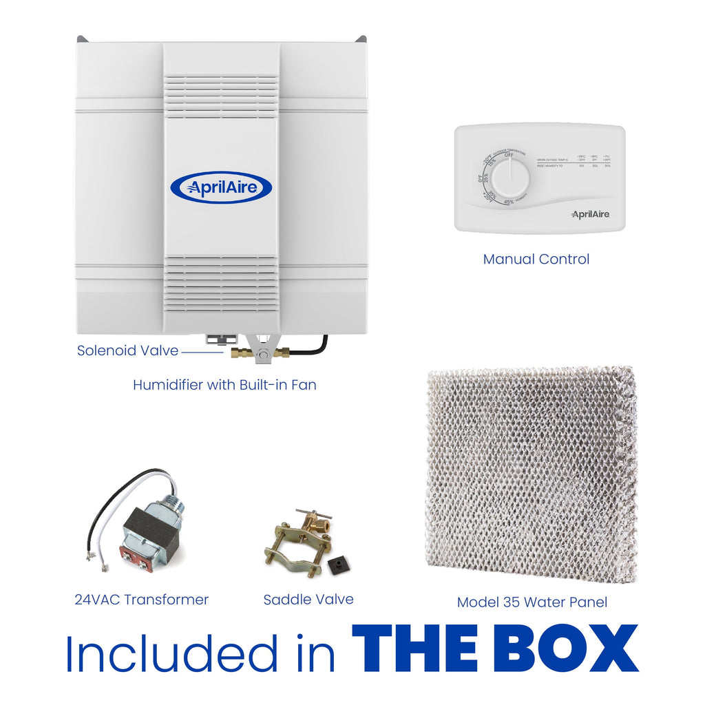 AprilAire 700 Whole-House Humidifier - Automatic - Large Capacity Fan-Powered Furnace Humidifier for Homes up to 4,200 Sq. Ft.