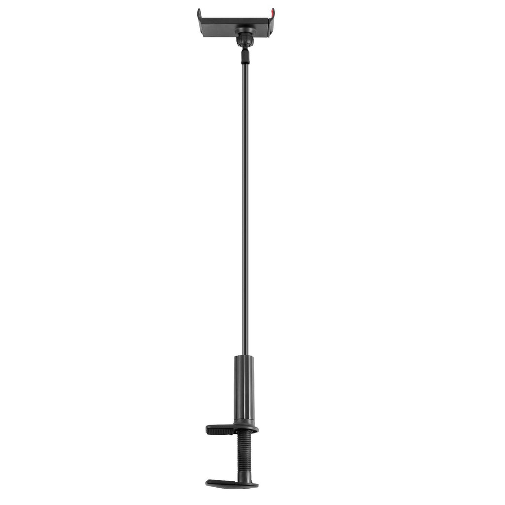 Gooseneck Phone Clip Mount Holder Clamp Stand for Bed Desk Adjustable Flexible Compatible with Android iPhone iPad, Width Up to 7.5", Black