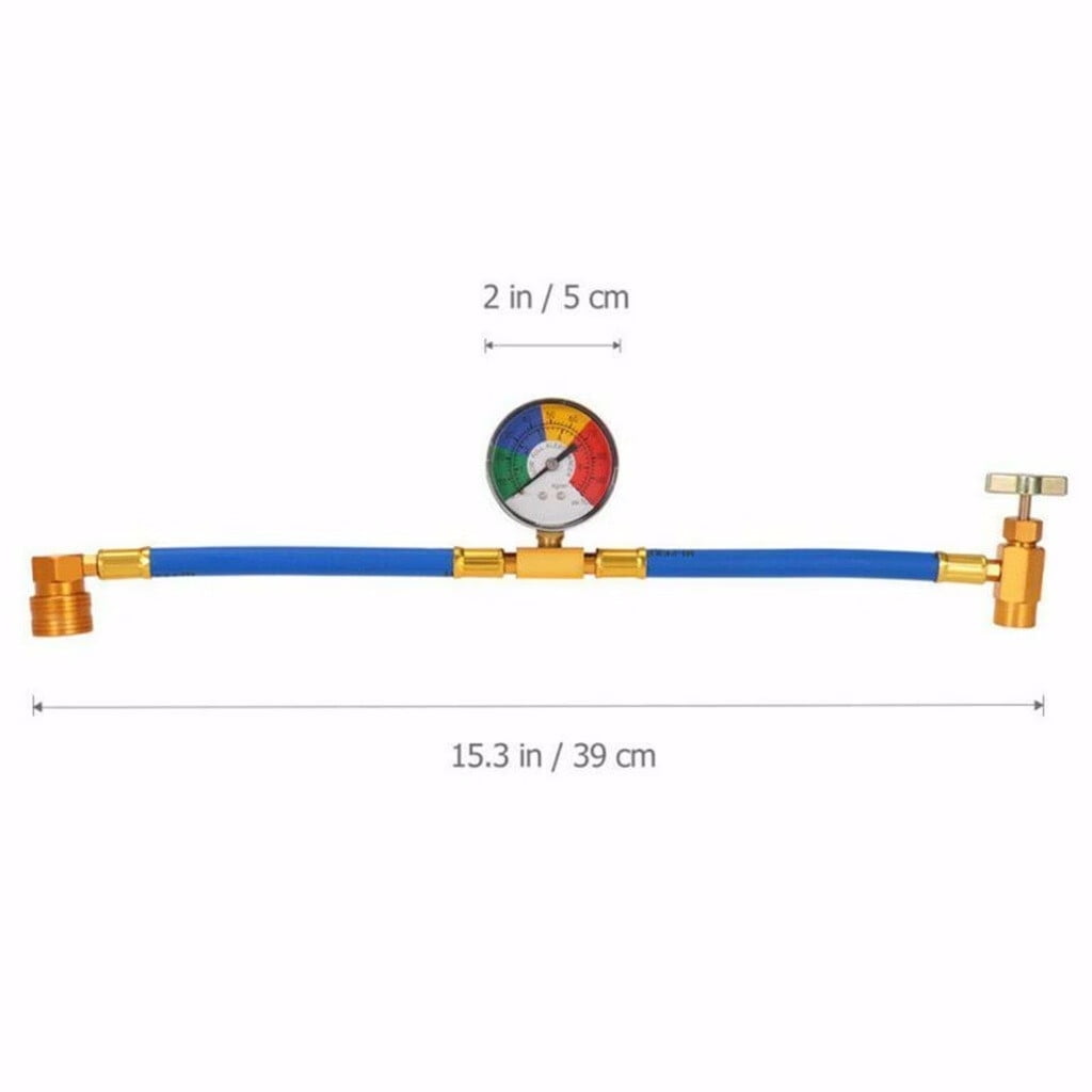 Sehao Car R134A A C Air Conditioning Refrigerant Recharge Hoses Tool With Gauge Tube