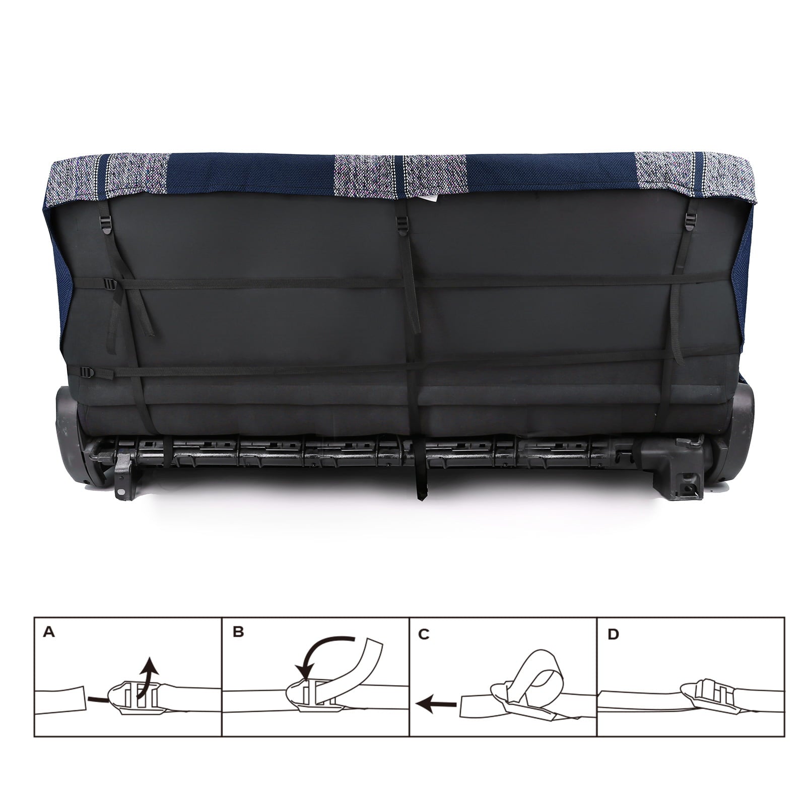 Leader Accessories Saddle Blanket Blue Full Size Pickup Trucks Bench Seat Cover Universal Work with Bench Seats，Blue