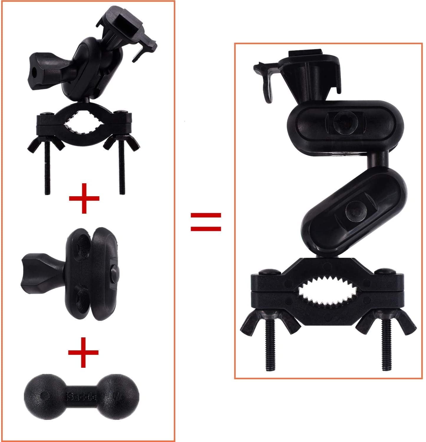 iSaddle Dash Cam Mirror Mount Holder - Professional Rearview Mirror Dash Cam Mount Holder with Various Joints fits 99% On-Dash Mounted Cameras