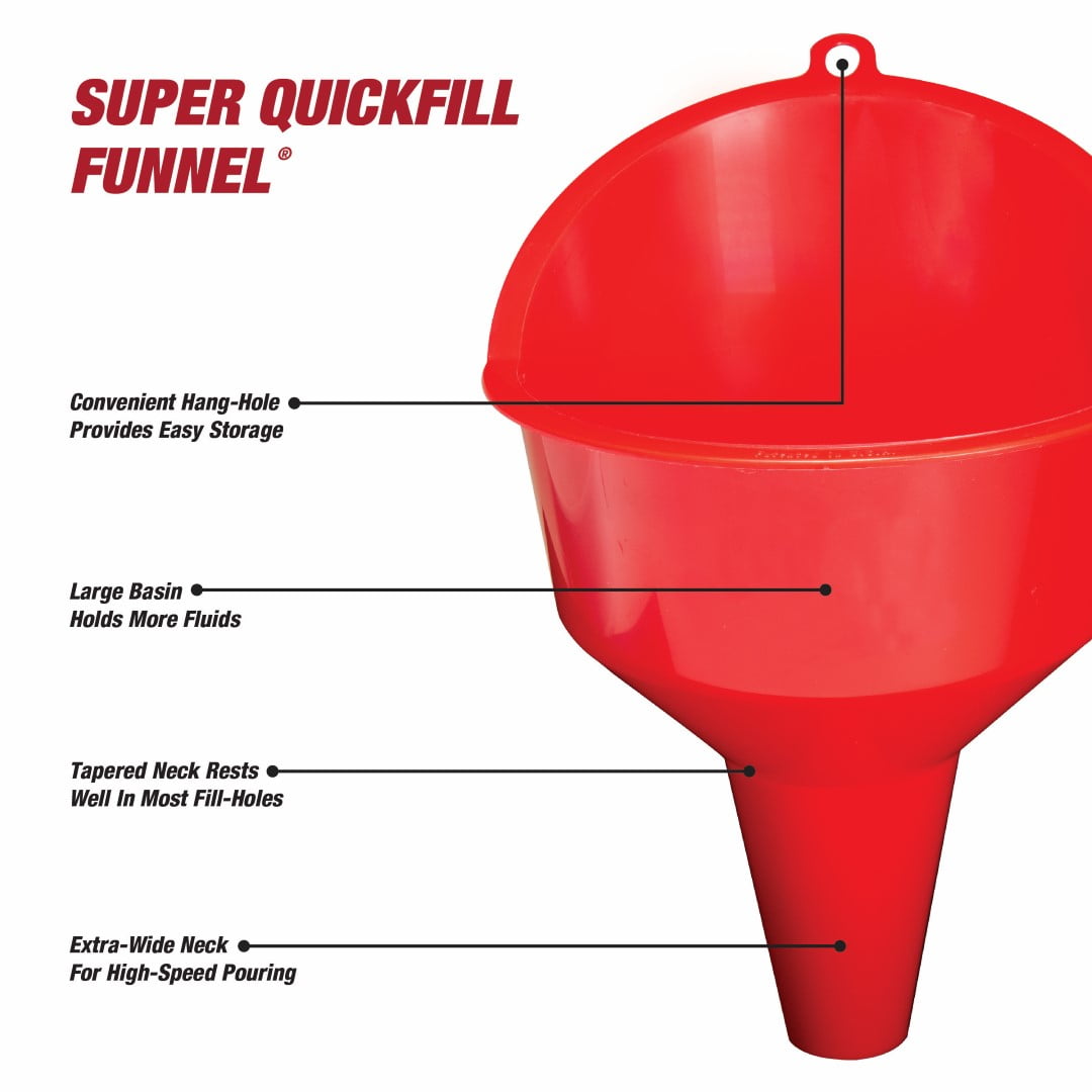 Hyper Tough Super Funnel Trio, Multi Purpose Plastic Automotive Funnel Set, 3 Pieces