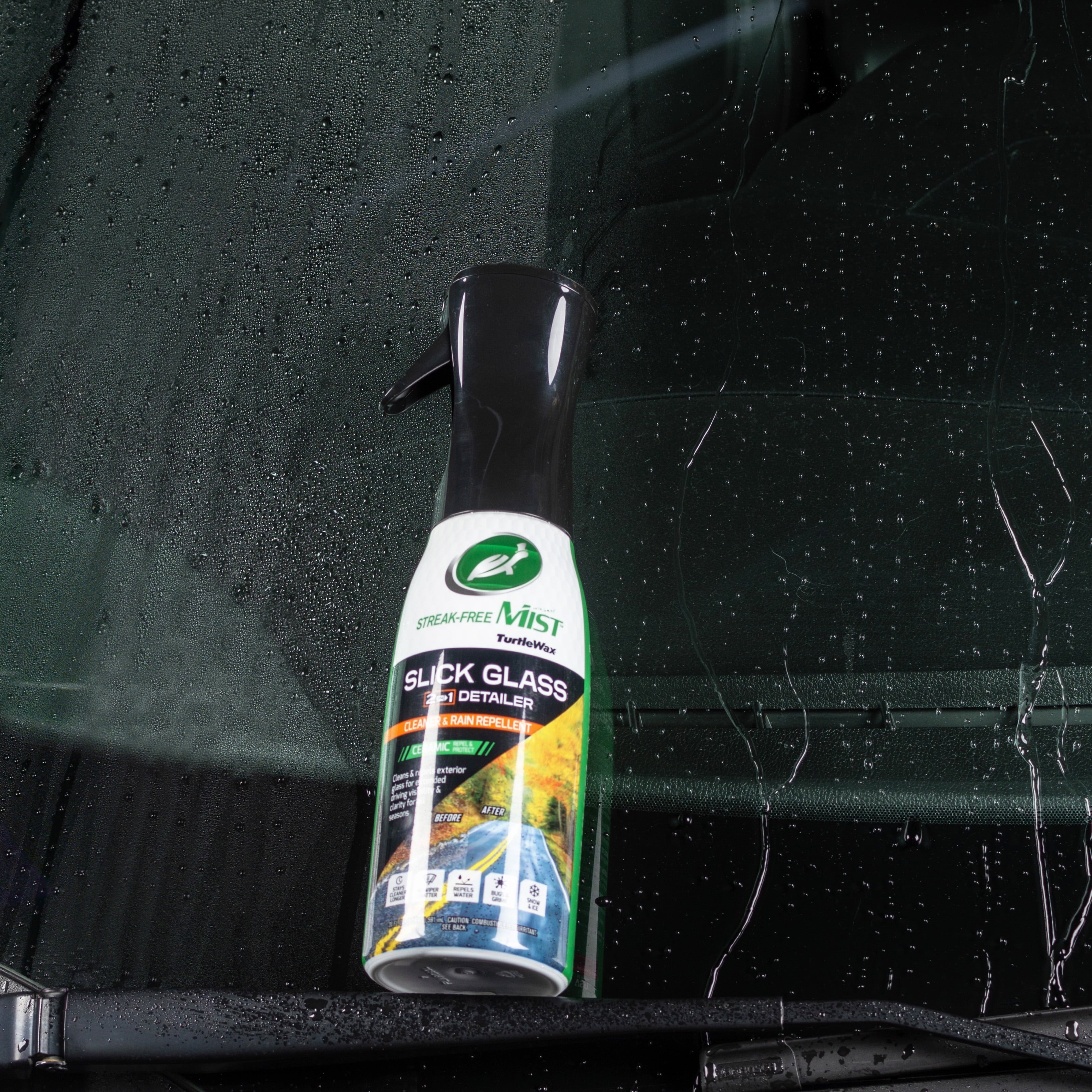 Turtle Wax 53844 Slick Glass 2 in 1 Detailer Streak Free Mist, 20 oz