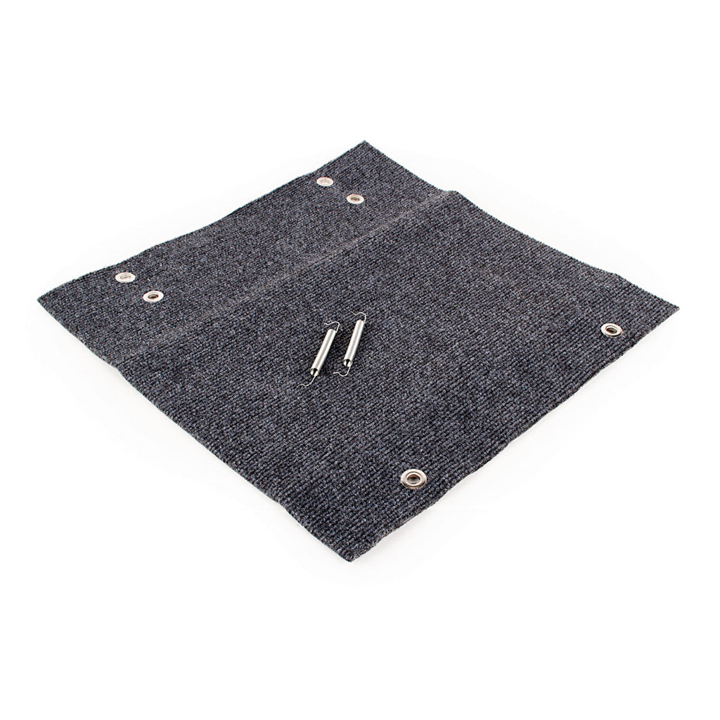 Camco's Wrap Around RV Step Rug | Compatible with Manual and Electric Camper Steps | Fits 18-inch Wide Steps | Gray (42925)