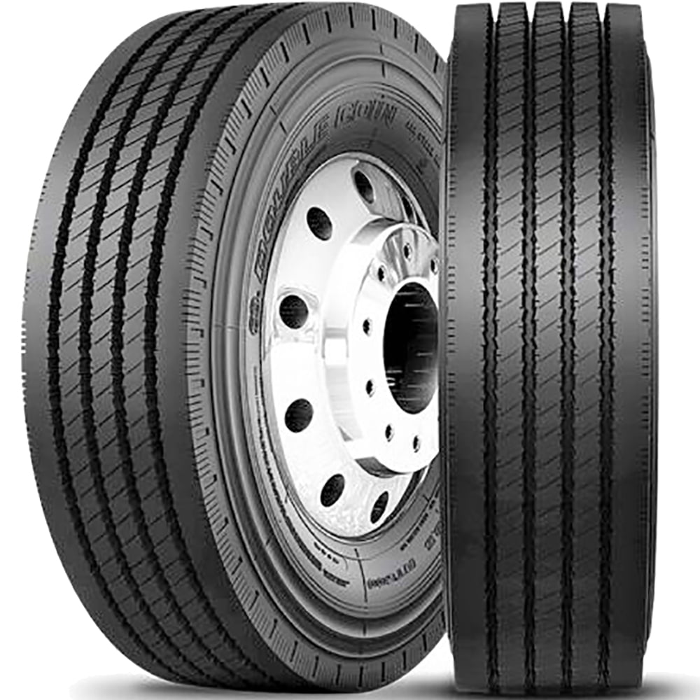 Double Coin RT600 Premium Low Profile Regional/All-Position Steer Commercial Radial Truck Tire - 245/70R19.5 16 ply.