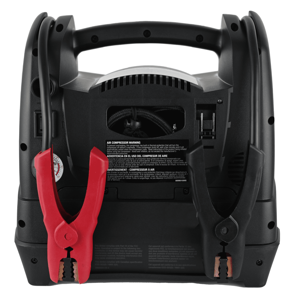 Schumacher SJ1427 6-in-1 Portable Power Station and 1500 Peak Amp Jump Starter – 150-PSI Air Compressor and 200 Continuous/400 Peak Watt Power Inverter – Works with Apple and Android Devices