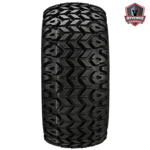 12" Yukon Black & Machined Golf Cart Wheels on Tires Combo (20x10-12) Set of 4