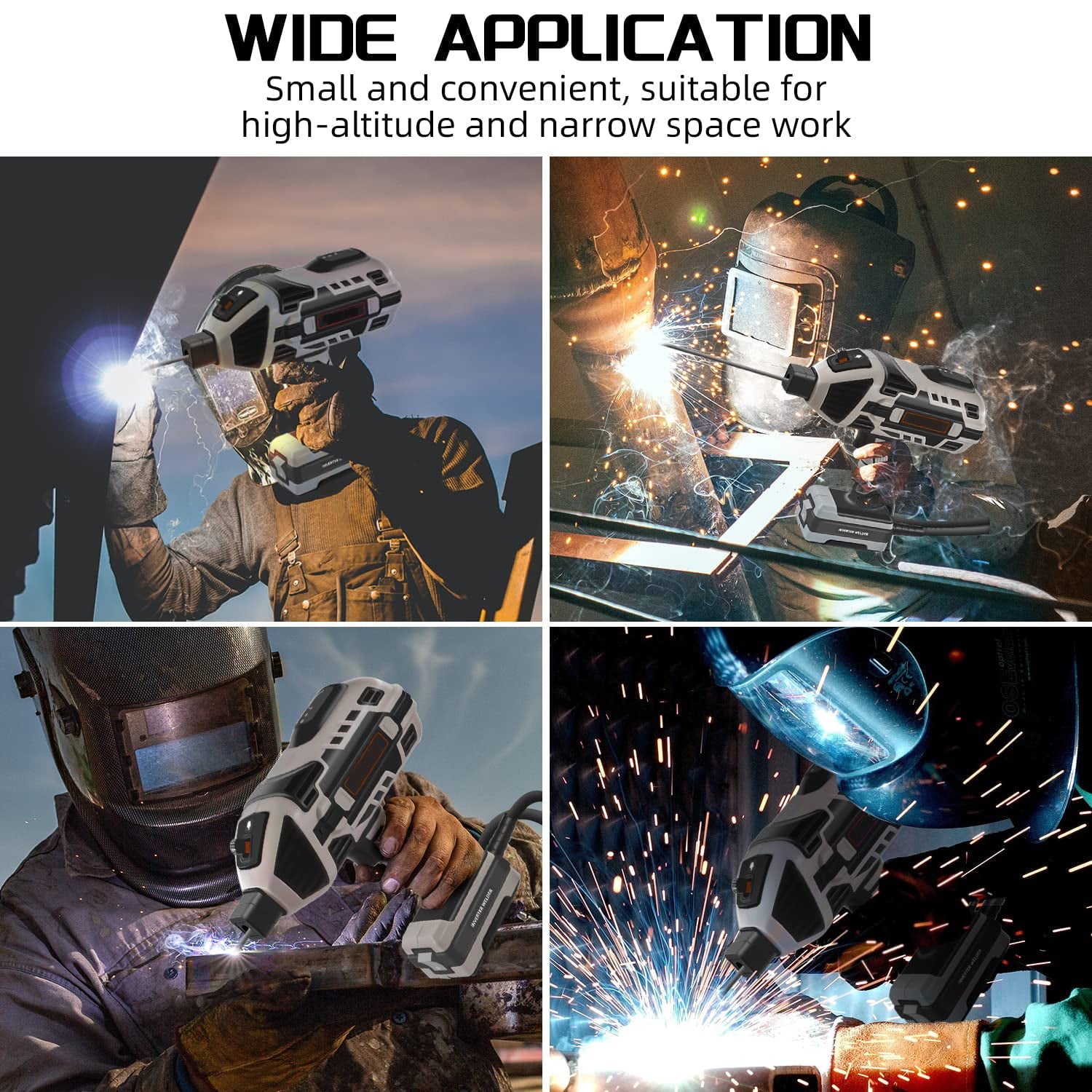 HAMLAT Handheld  Arc Welder Machine Gun,Upgrade Smart Igbt Inverter Technology, 6 Variable Current Adjustment,Electric Welder Machine Kit Fit For 3/32“- 1/8” All Size Rod