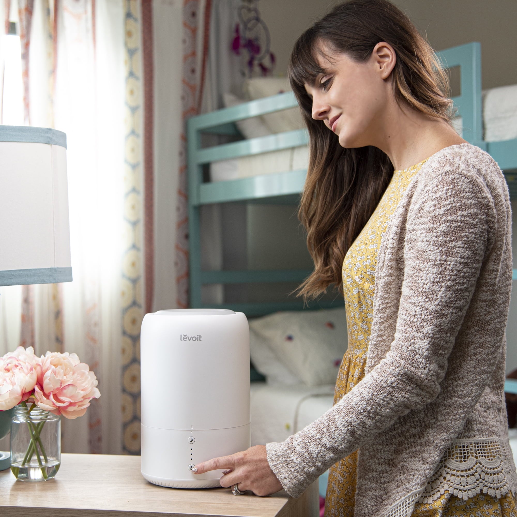 Levoit 1.8L 260 sq ft Cool Mist Humidifier for Room, White