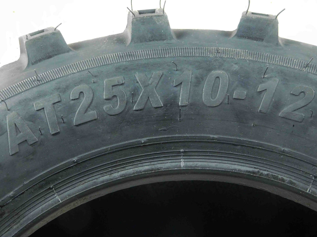 MASSFX 25X10-12 MS ATV Tire 2 Set Rear 6PLY 1/2 Tread Depth