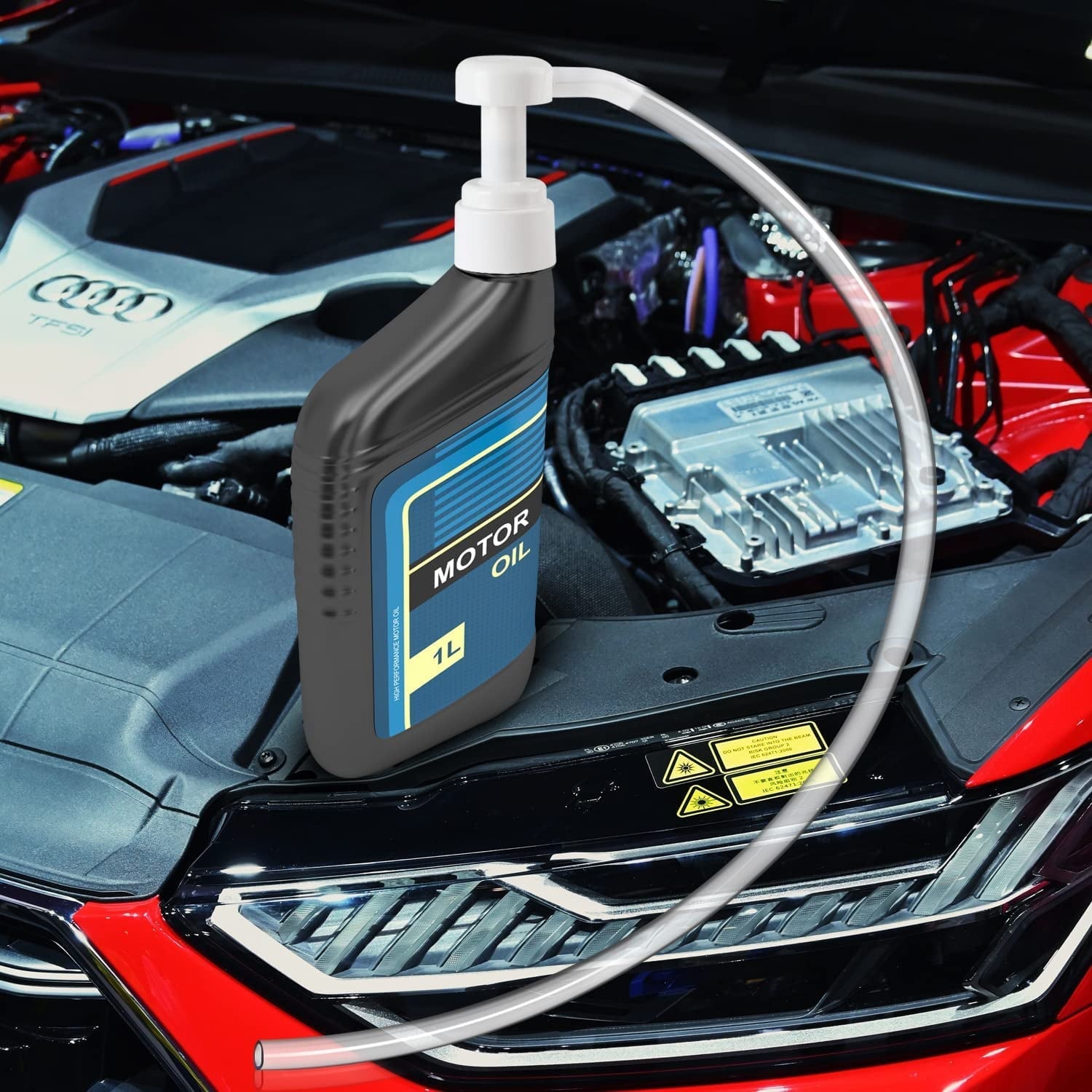 HandReed Fluid Pump for Quart Bottles - 5cc Hand Pump Use for Transfer Gear Oil, Transmission and Differential Fluid, NOT for Red Line Quarts