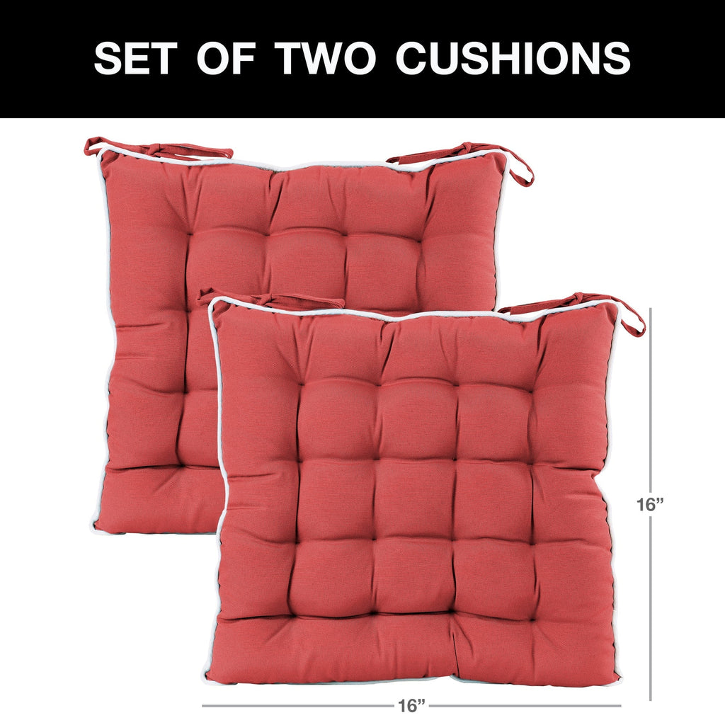 Innovy Products 2pk Spunpoly Indoor/Outdoor Seat Cushions with Flame Retardant Filling