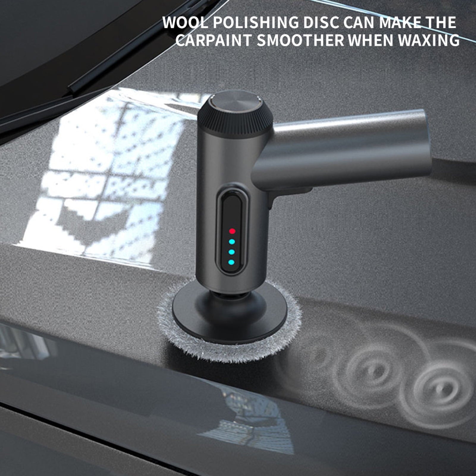 Car Wireless Polishing Machine,Cordless Car Buffer Polisher Kit USB Charging Digital Display for Household Car Detailing/Waxing
