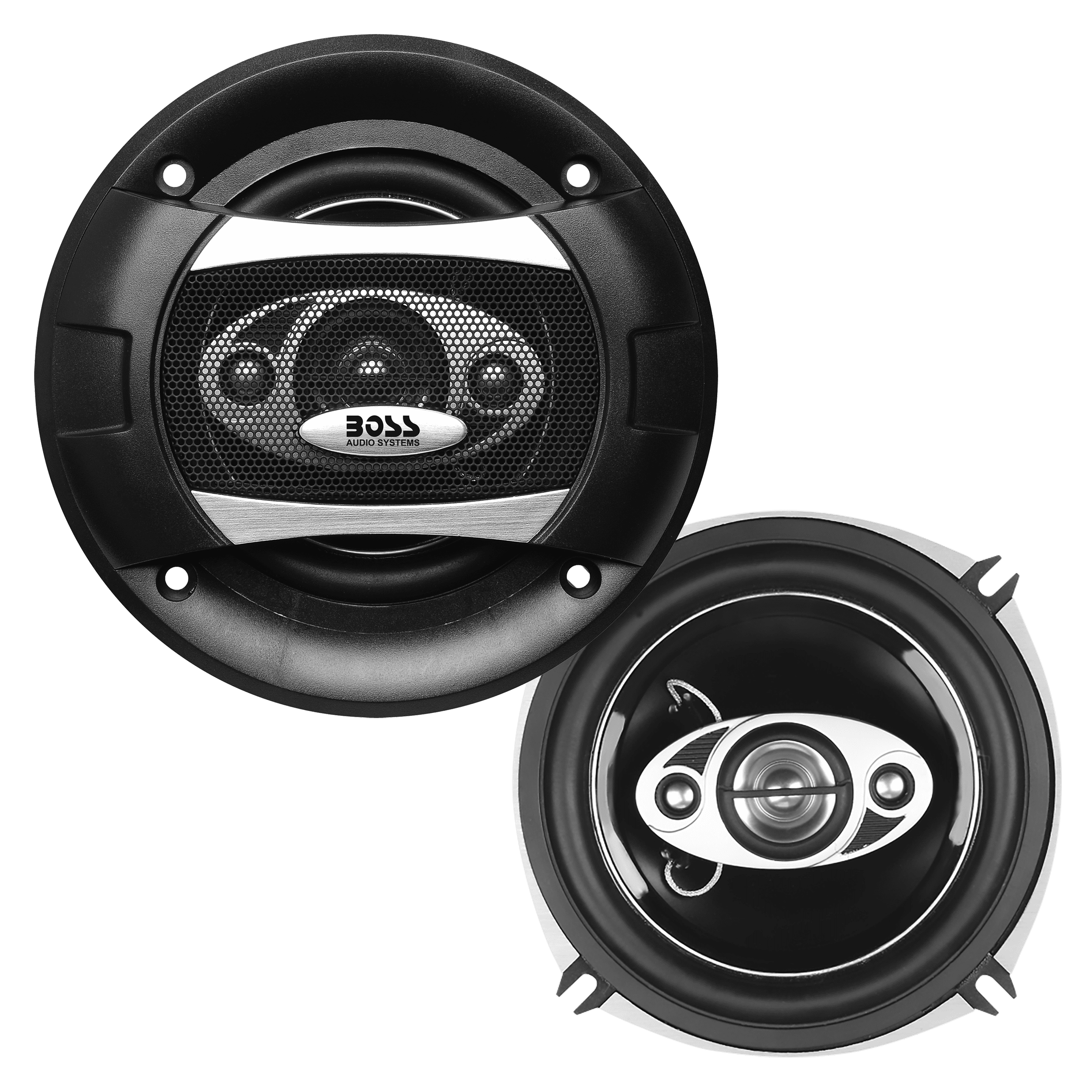 BOSS Audio Systems P55.4C Phantom Series 5.25 Inch Car Stereo Door Speakers - 300 Watts Max, 4 Way, Full Range Audio, Tweeters, Coaxial, Sold in Pairs
