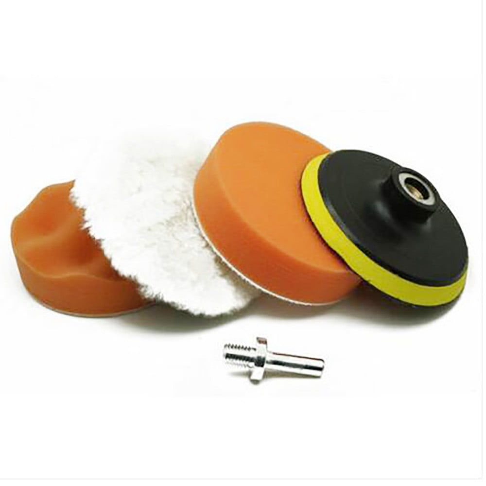 4'' Gross Polish Polishing Buffer Pad Sponge Kit Set Drill Adapter Car Polisher