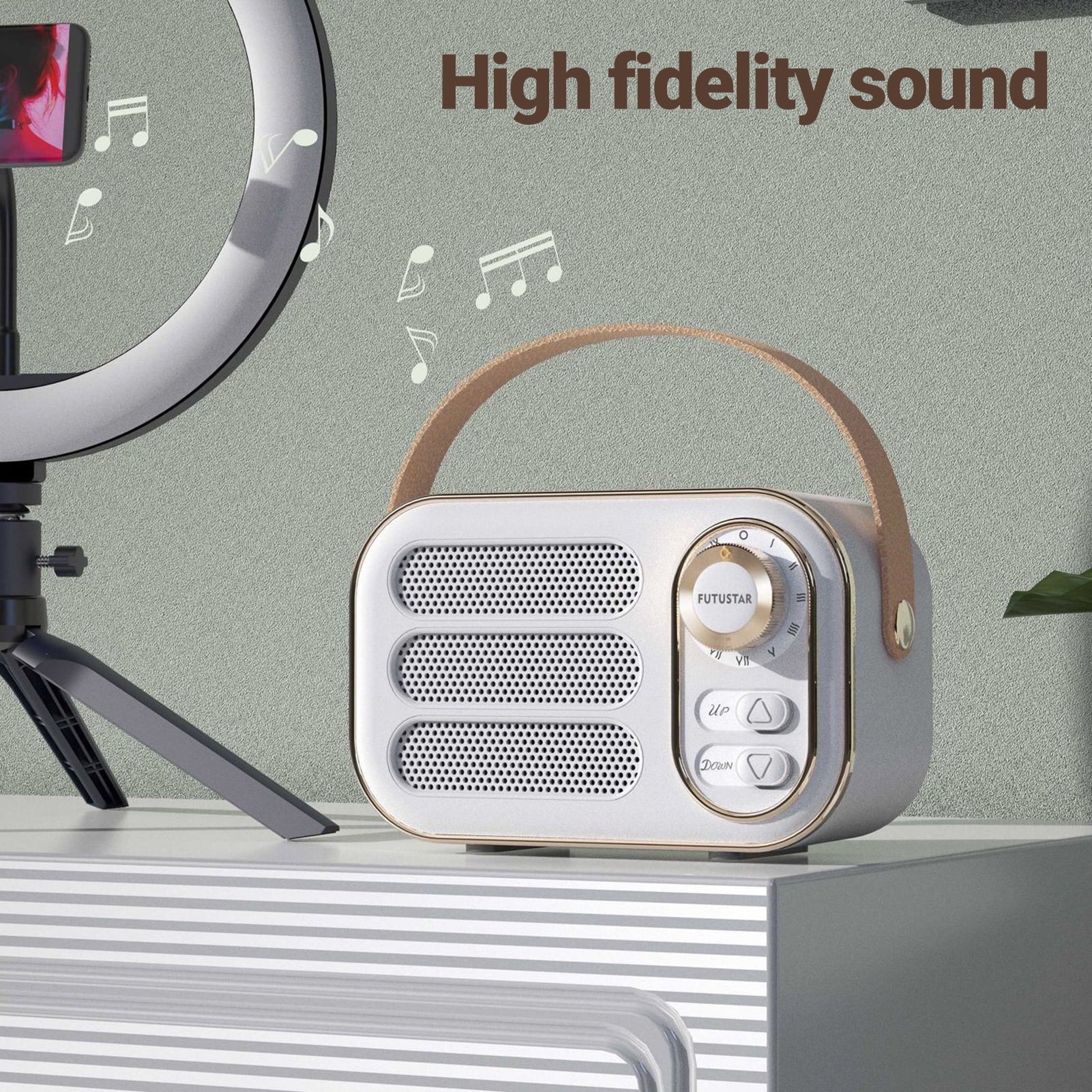 TongL DW13 Bluetooth-compatible Speaker Retro Long Battery Life Support TF/AUX Mini Portable Outdoor Wireless Subwoofer for Car