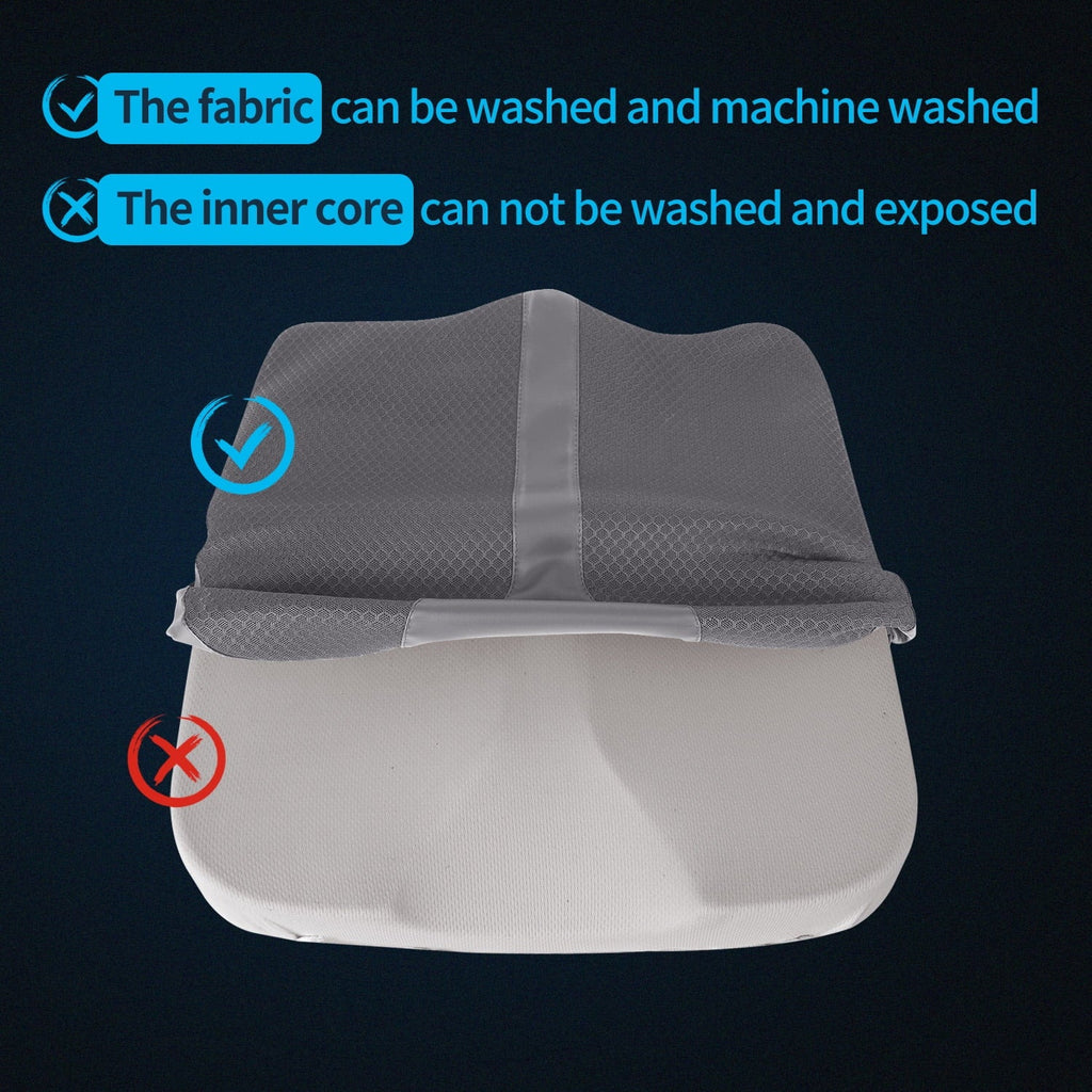 LARROUS Car Memory Foam Heightening Seat Cushion,Tailbone (Coccyx) and Lower Back Pain Relief Cushion,for Office Chair,Wheelchair and More.