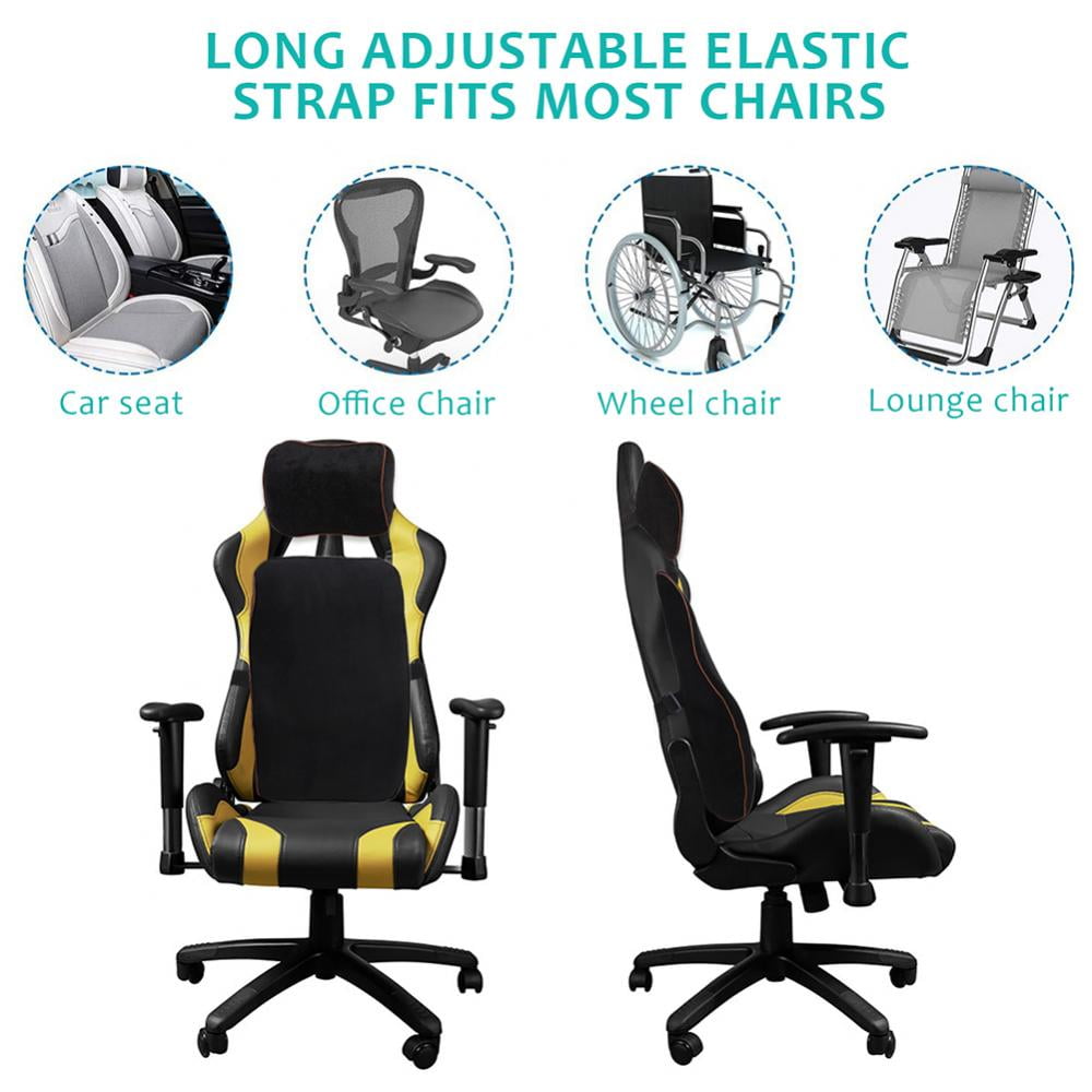 Seat Memory Foam Seat Cushion Pain Relief Lumbar Back Support Pillow Car for Home Car Office Chair Pad Mat